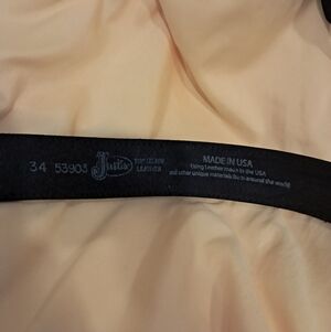 Justin Boots Black Leather Belt